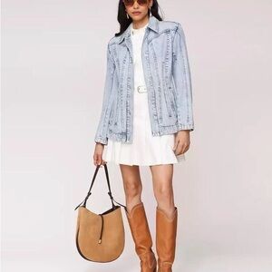 Avec Les Filles Women's Corset Seamed Long Sleeve Jacket